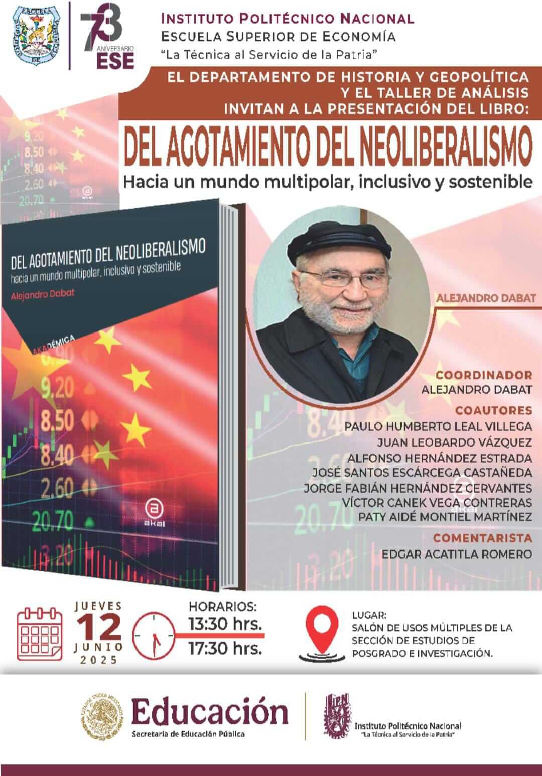 Presentación de libro sobre neoliberalismo